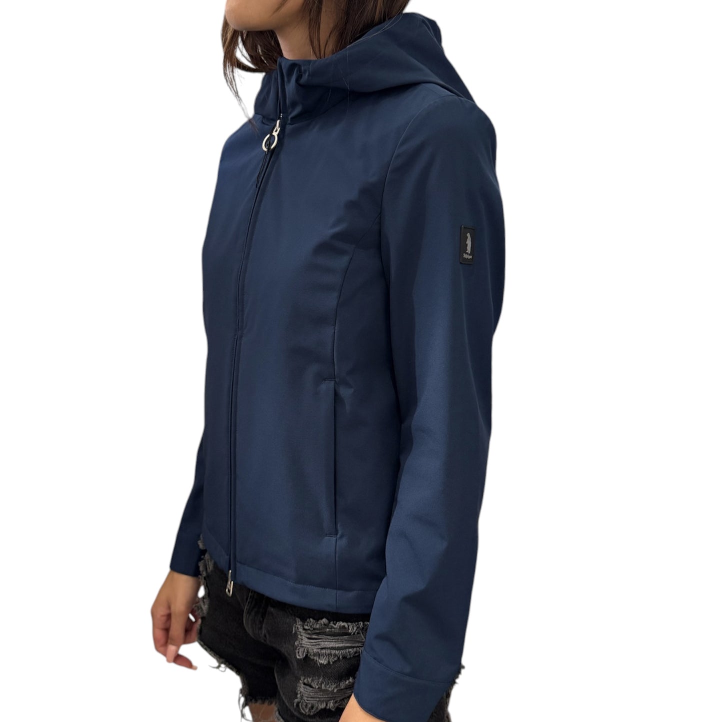 REFRIGUE- Giubbotto Donna estivo con cappuccio, mod.Roda, Col.Navy