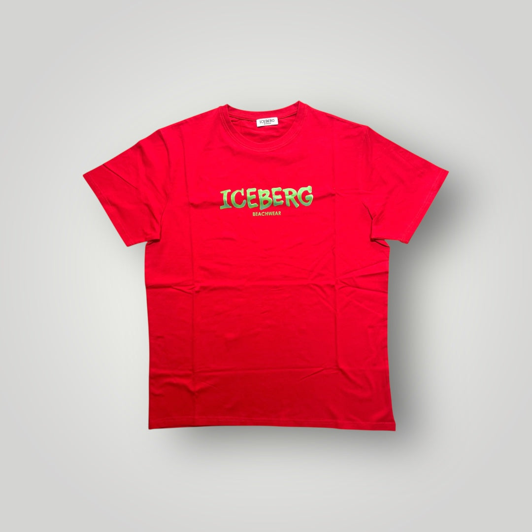 T-shirt ICEBERG, con stampa frontale, Col.Rosso