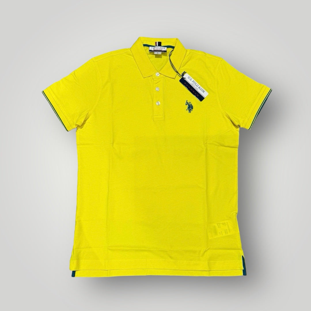 Polo U.S.POLO ASSN. since 1890 Uomo in maglina, RegulrFit, mod.61661, col.Giallo