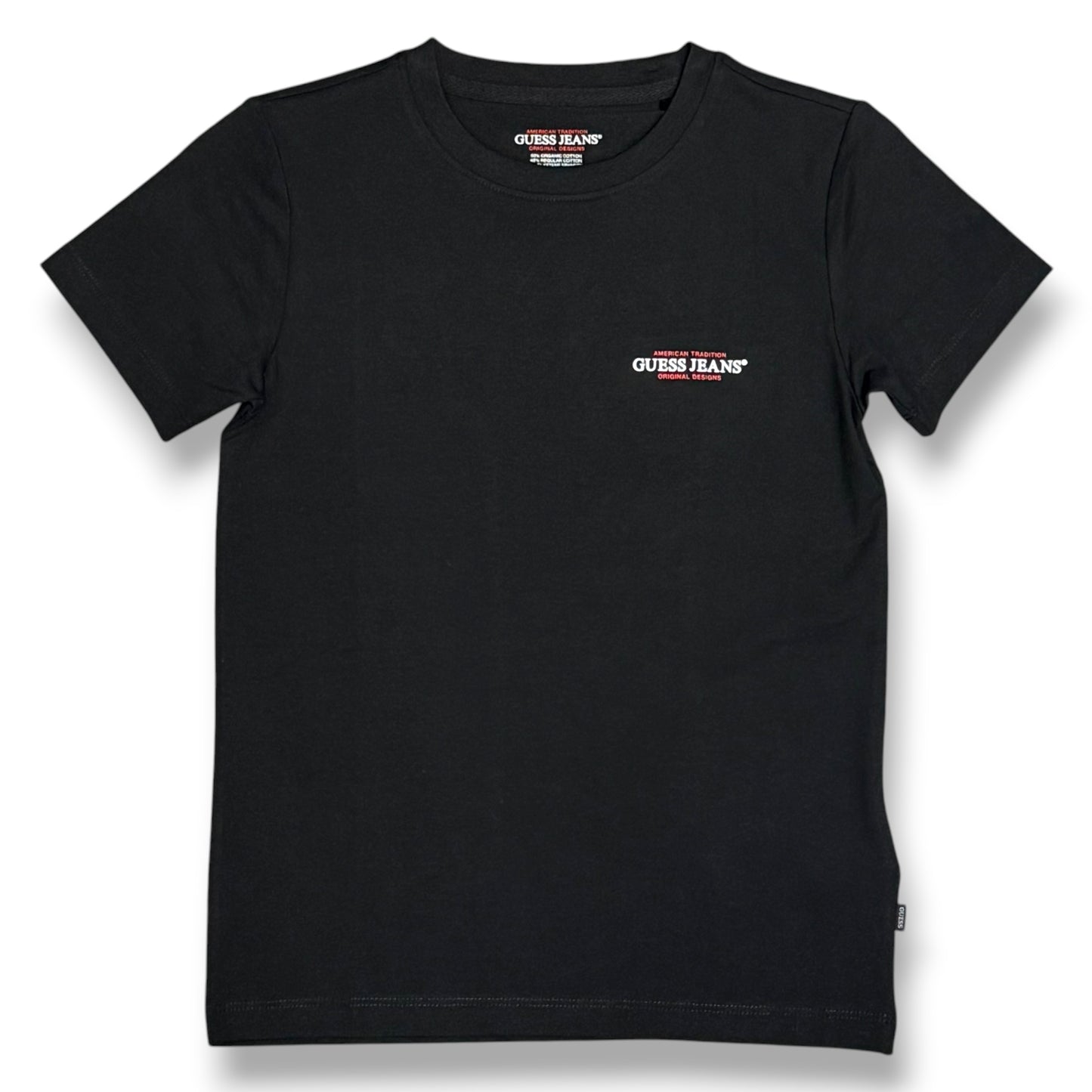 GUESS JEANS- T-shirt Donna, SlimFit, con stampa lato cuore, col.Nero