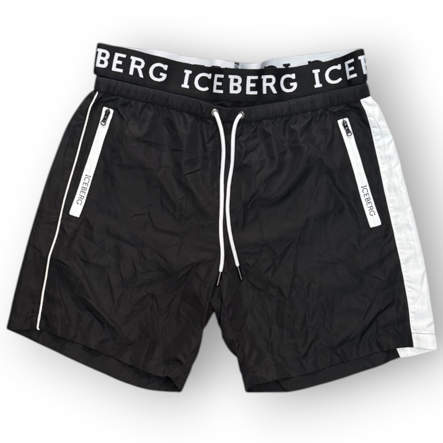 ICEBERG BEACHWEAR- Costume Uomo, con doppio elastico, col.Nero