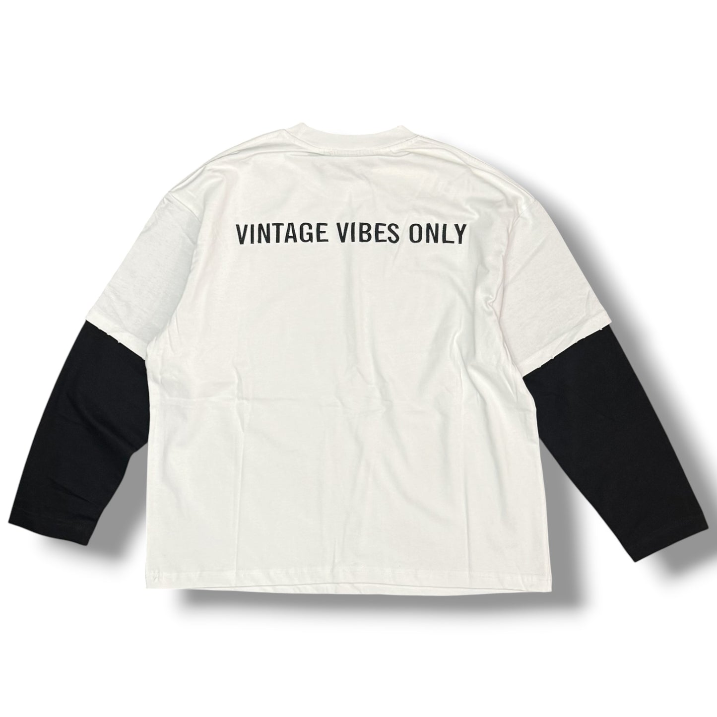 JUST RIBEL - T-Shirt Uomo, (veste comoda), con stampa schienale, Col.Bianco