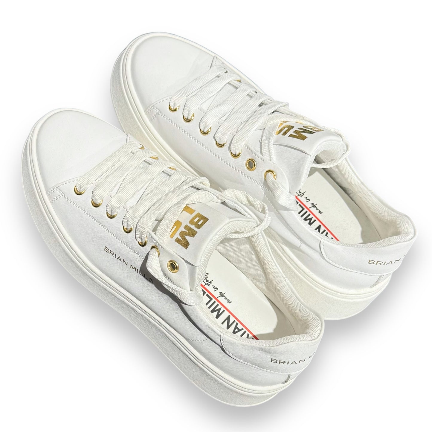 Scarpe BRIAN MILLS Donna Bianche con gomma rialzata