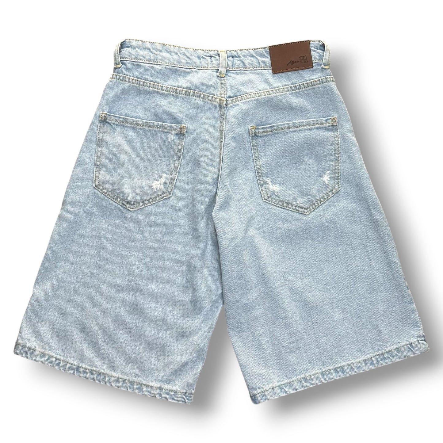 AFTER 91- Bermuda Uomo, gamba svasata, Col.Jeans chiaro