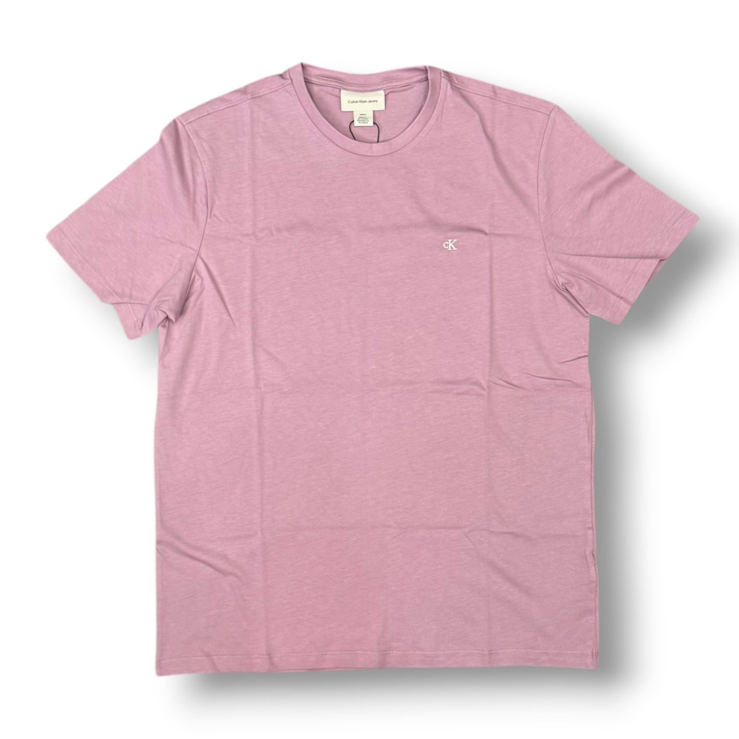CALVIN KLEIN - T-Shirt Uomo con logo ricamato lato cuore, Col.Lilla