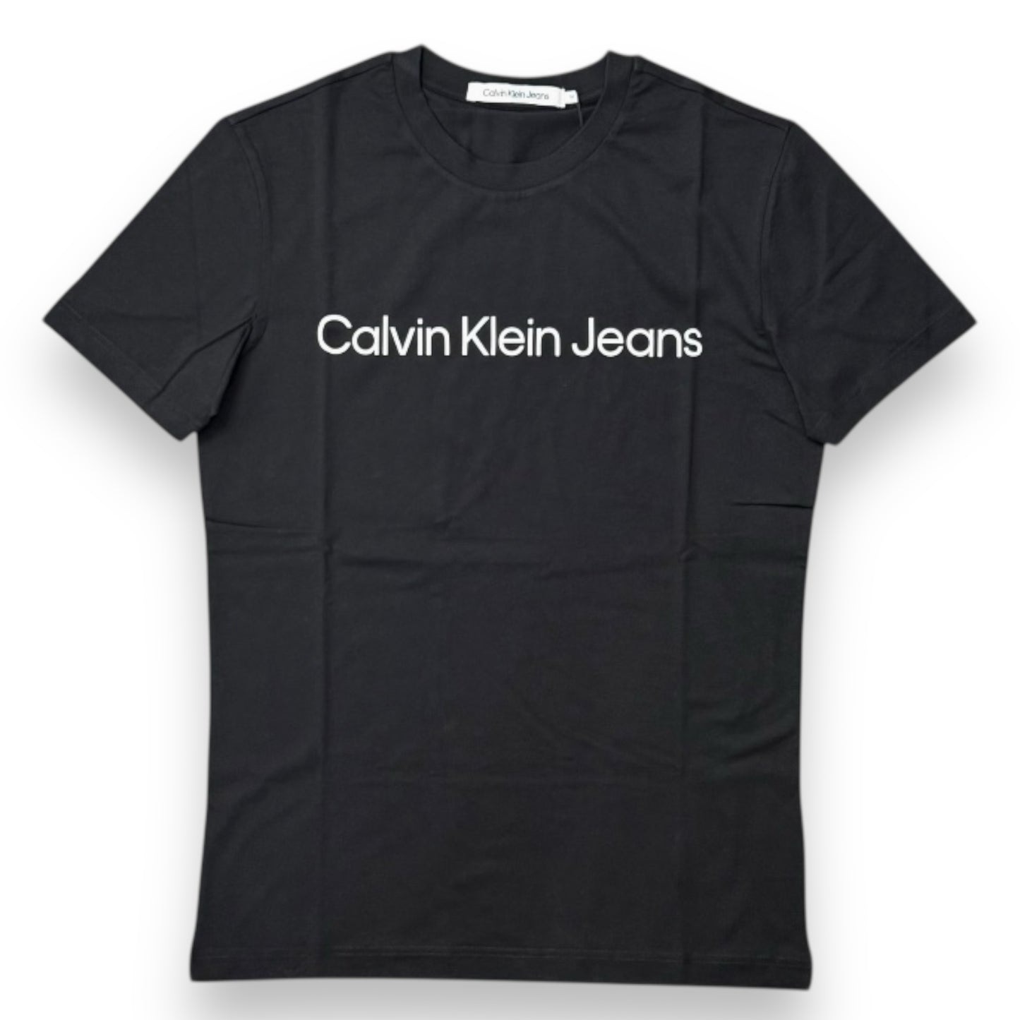 T-shirt CALVIN KLEIN, con scritta centrale, Col.Nero