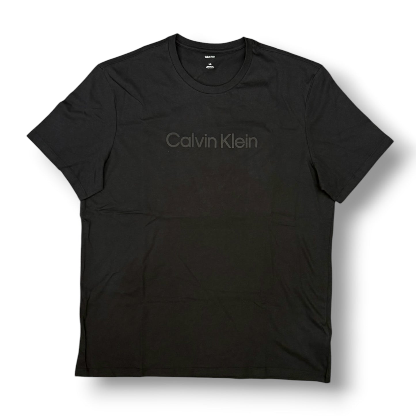 CALVIN KLEIN - T-Shirt Uomo con scritta frontale gommata, Col.Nero