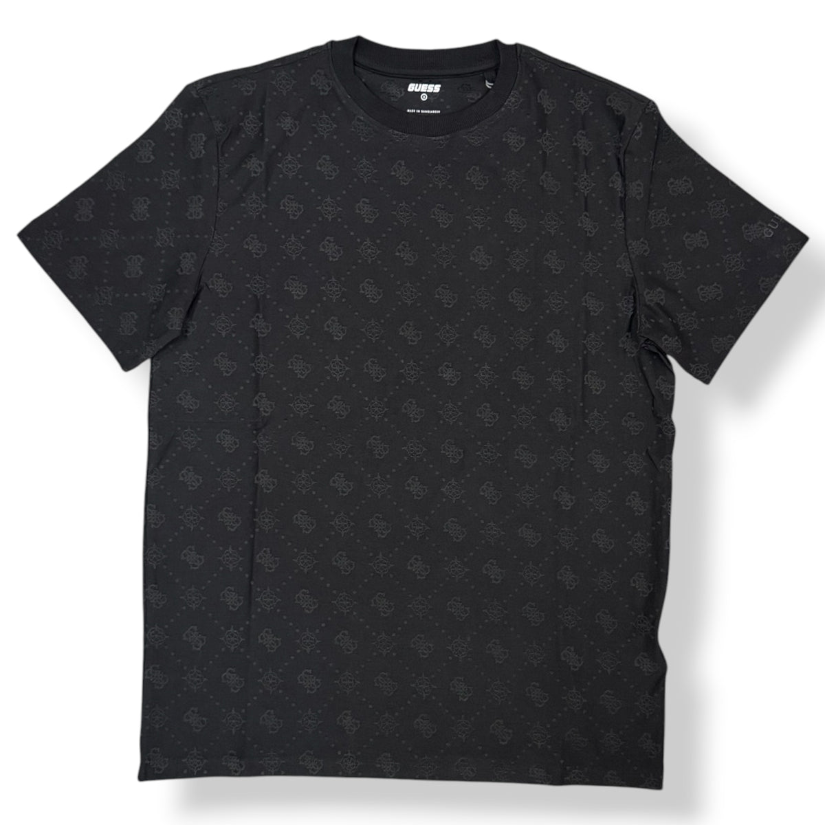 GUESS- T-shirt Uomo, logata, Col.Nero
