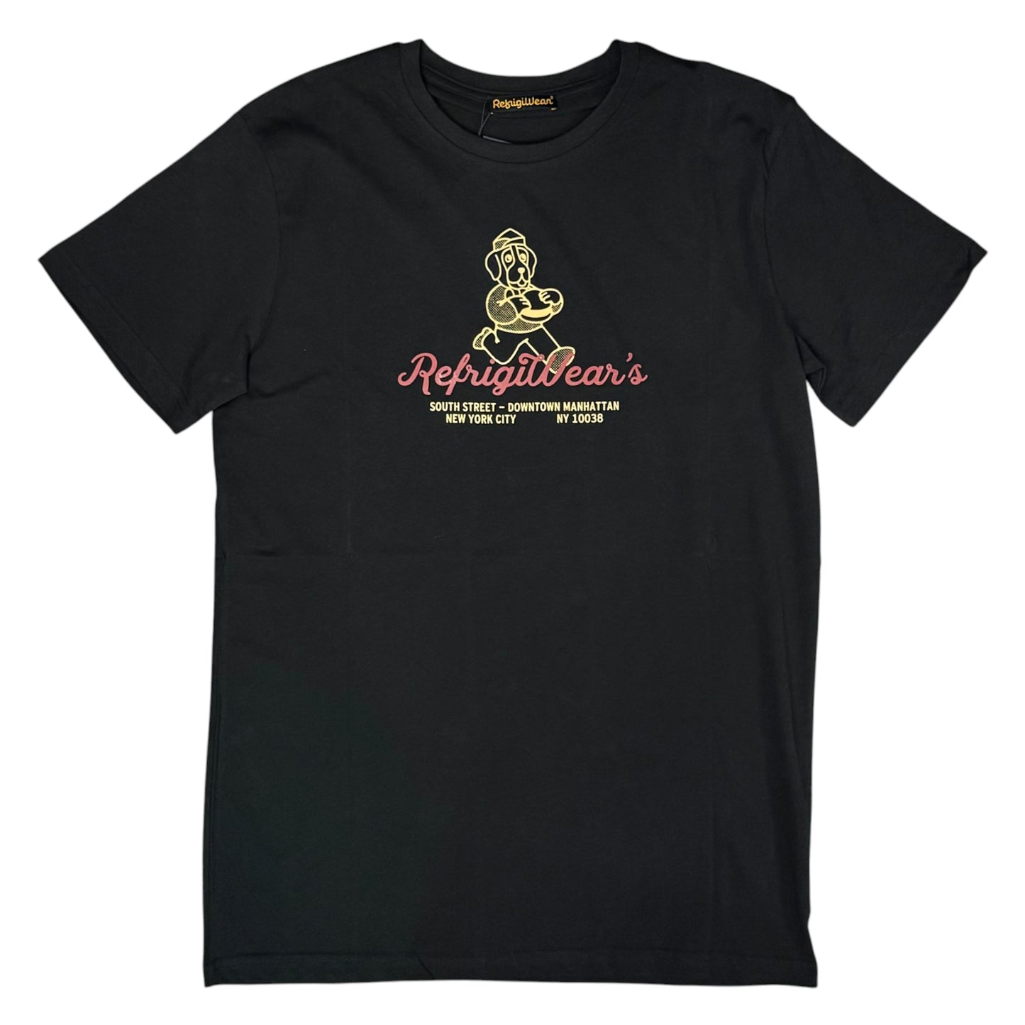 REFRIGIWEAR - T-Shirt Uomo con disegno frontale, Col.Nero