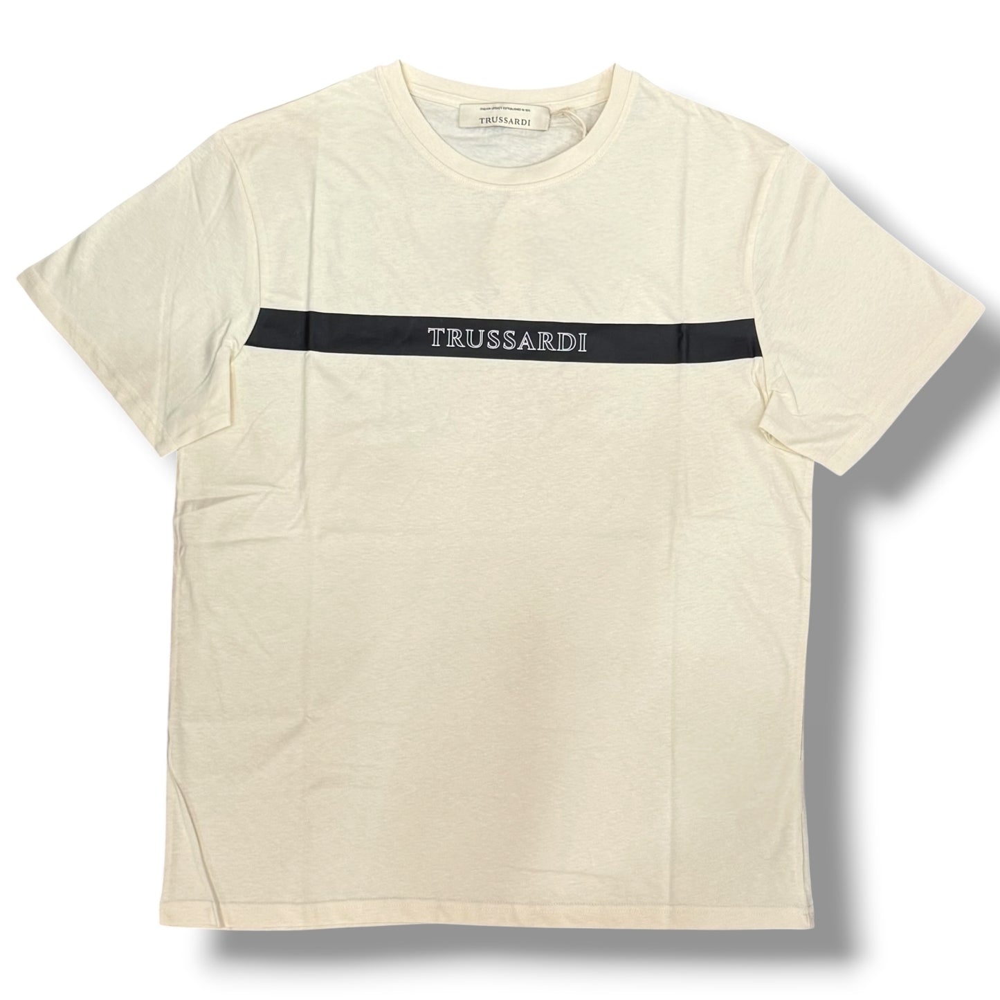 TRUSSARDI - T-Shirt Uomo con scritta frontale 3D, Col.Beige