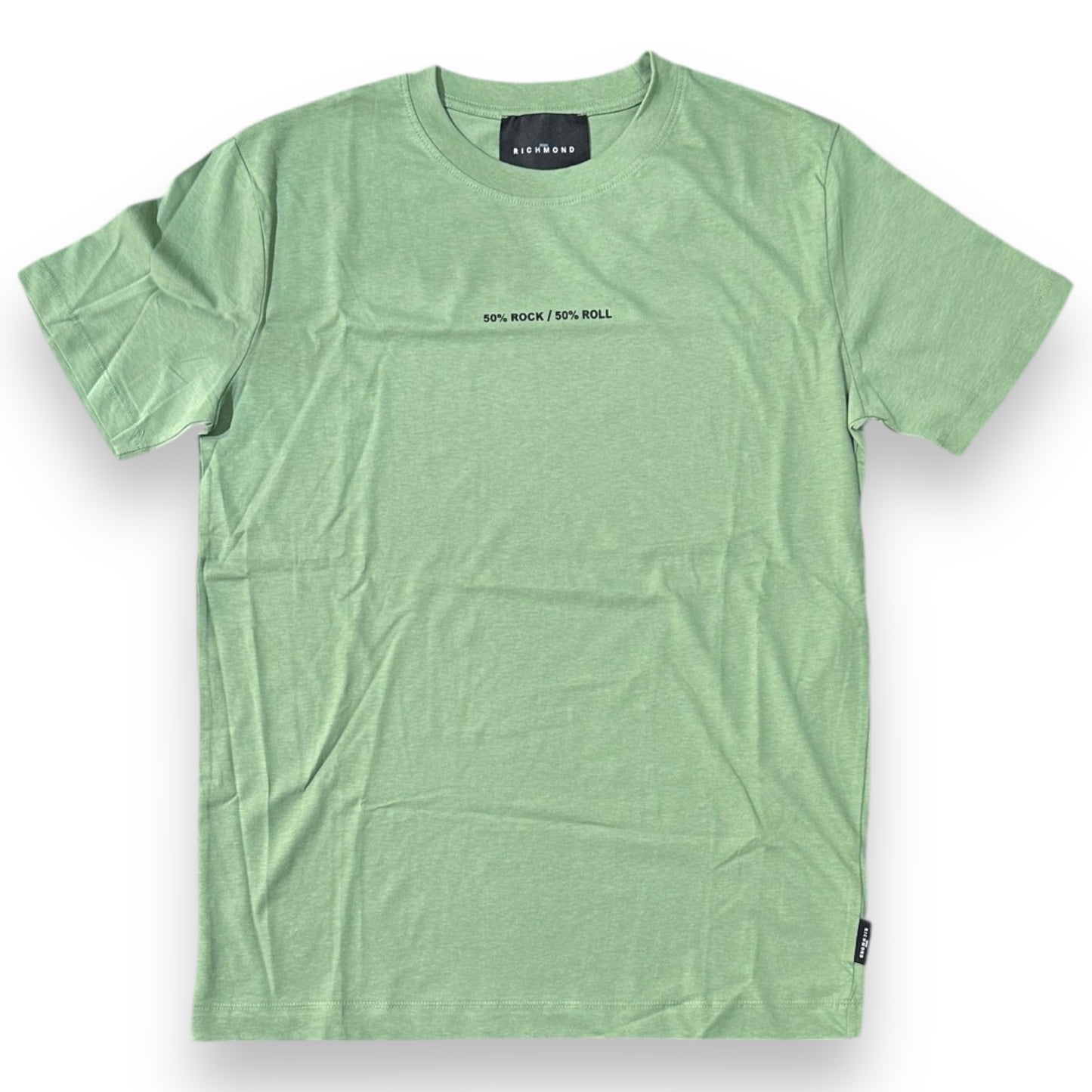 T-shirt RICHMOND Uomo, con stampa frontale, Col.Verde Menta (50% rock / 50%roll)