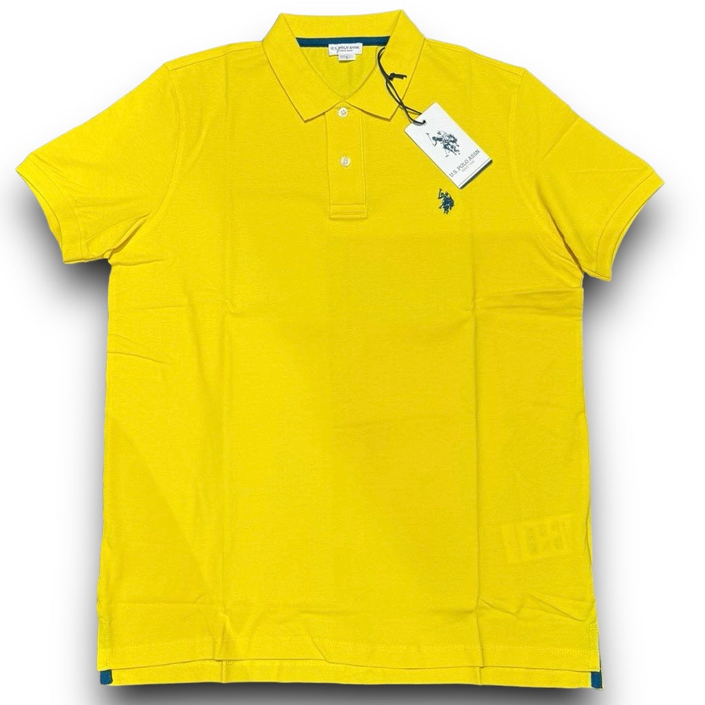 Polo U.S.POLO ASSN. since 1890 Uomo in piquet, RegulrFit, mod.Basic, col.Giallo