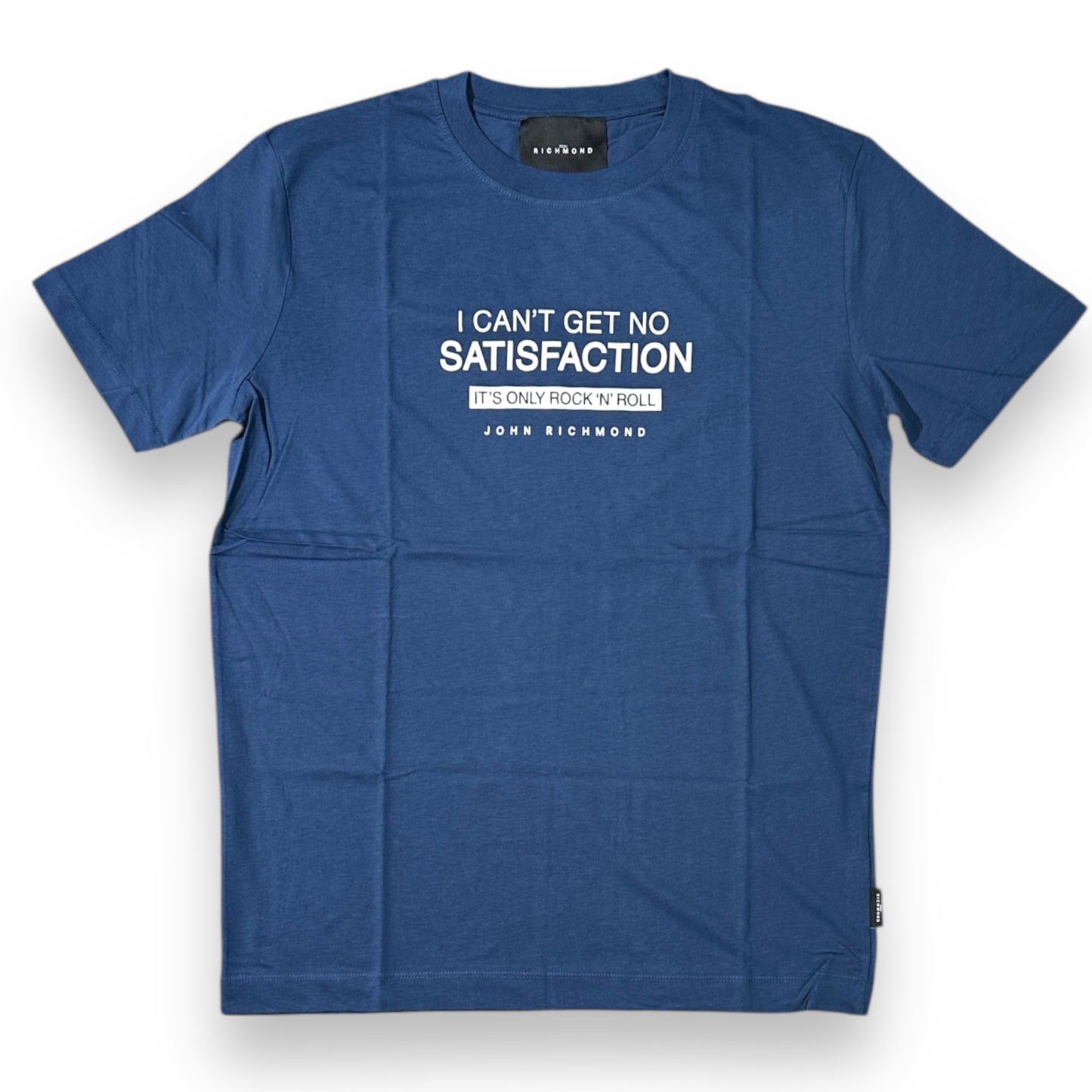 T-shirt RICHMOND Uomo, con stampa frontale, Col. Blu (I can't get no satisfaction)
