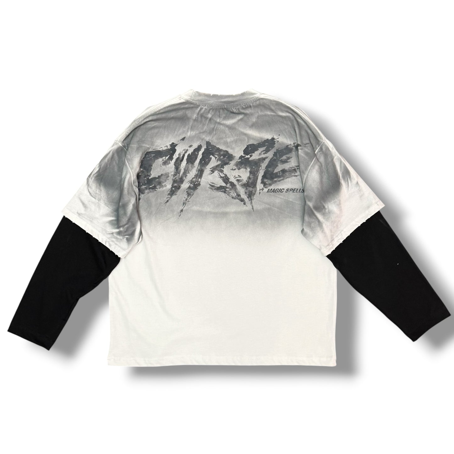 JUST RIBEL - T-Shirt Uomo, (veste comoda), con stampa schienale, Col.Bianco
