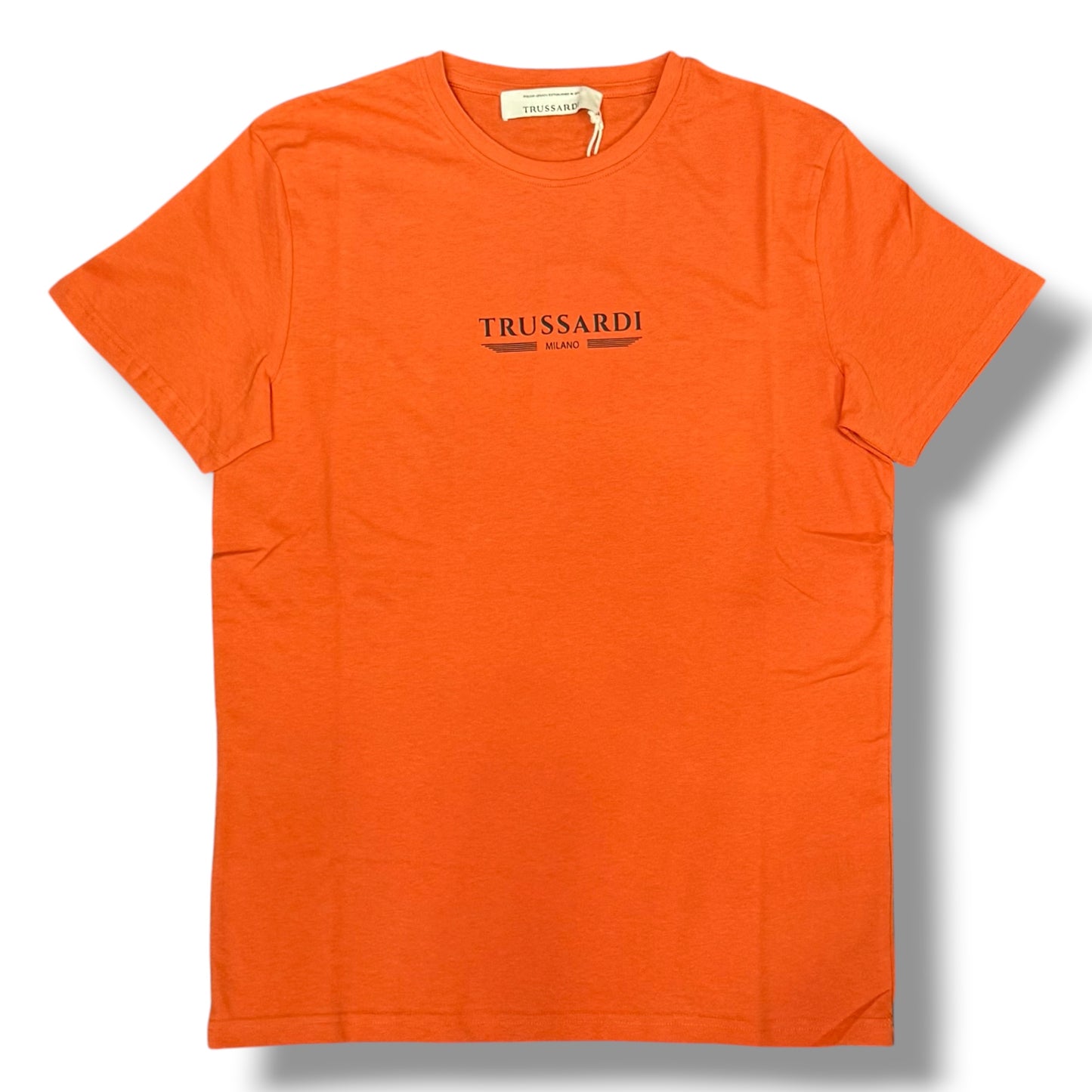 TRUSSARDI - T-Shirt Uomo con scritta frontale gommata, Col.Arancione