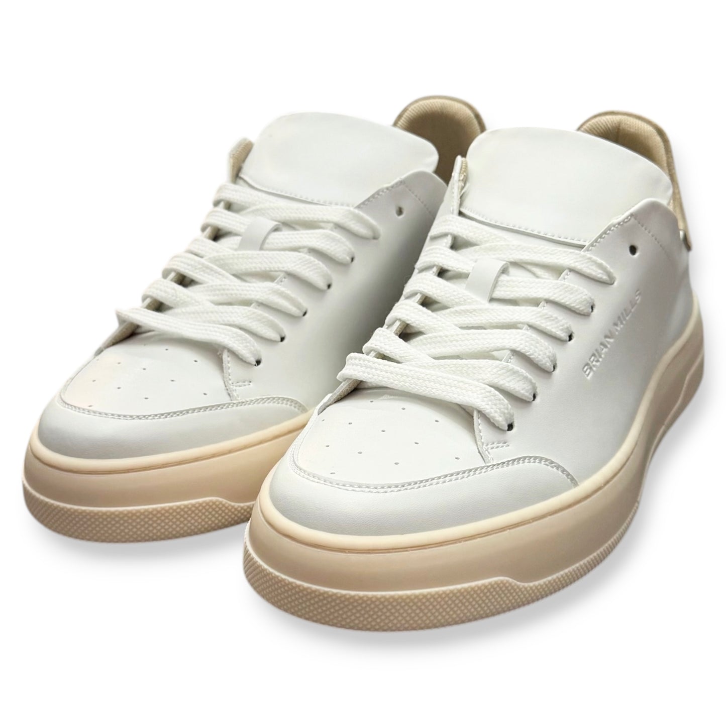 BRIAN MILLS- Scarpe Uomo, mod.582, Col.Bianco/Beige