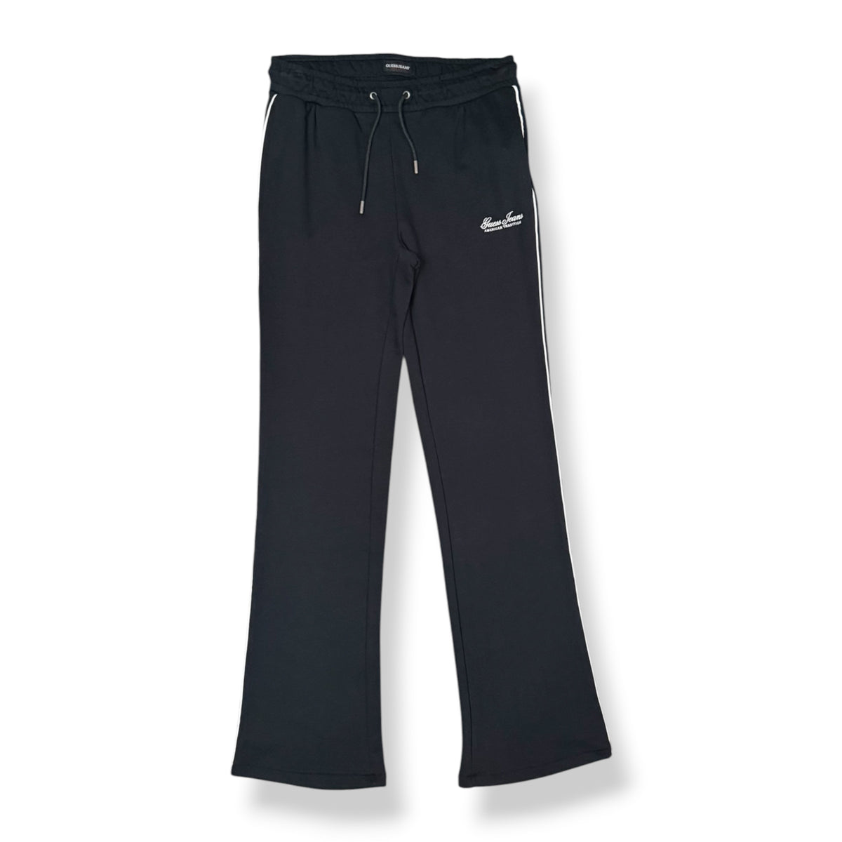 GUESS- Tuta completa Donna, con stampa schienale, pantalone fondo largo, Col.Nero