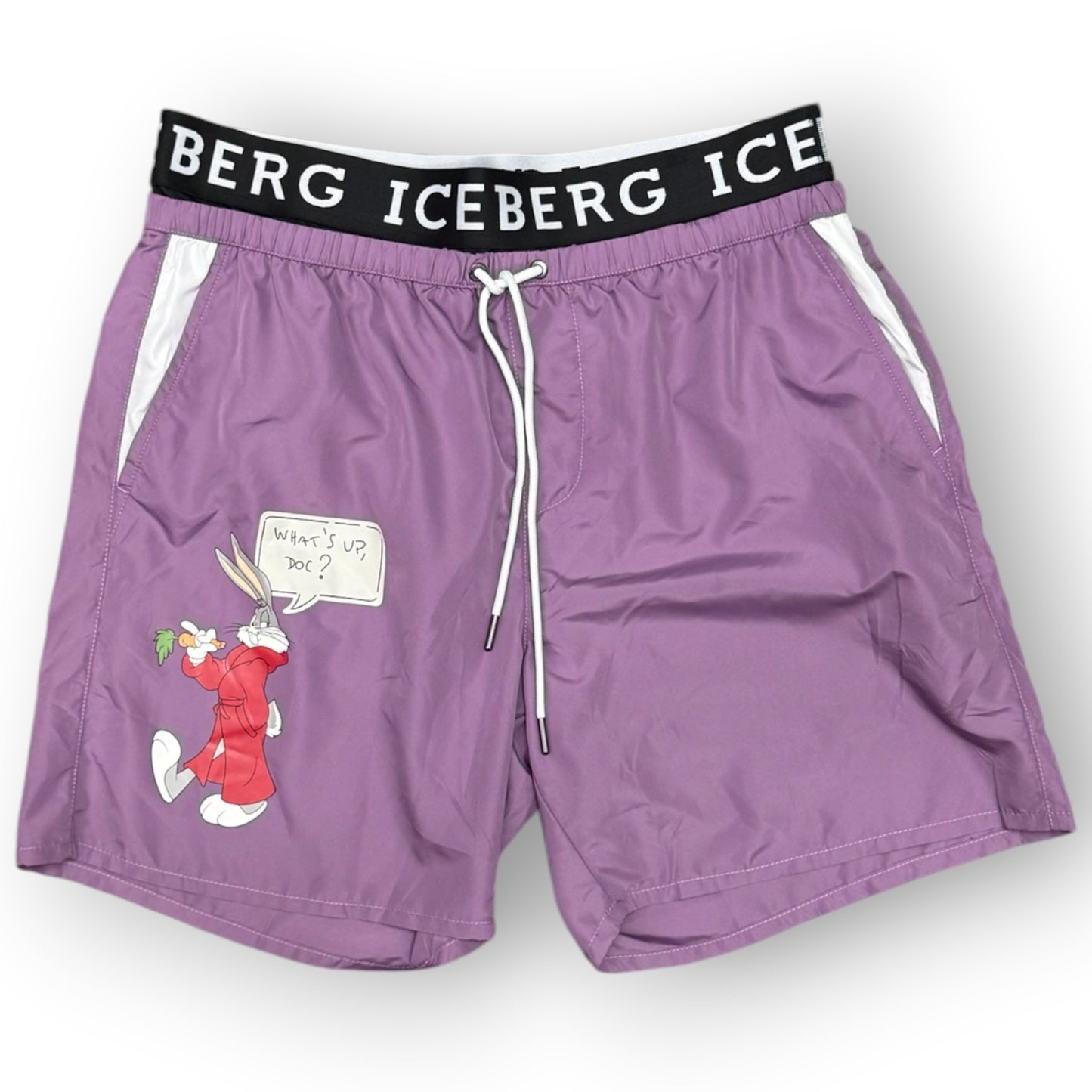 ICEBERG BEACHWEAR- Costume Uomo, con doppio elastico, col.Viola