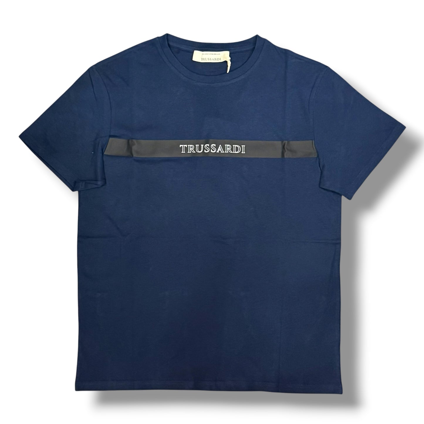 TRUSSARDI - T-Shirt Uomo con scritta frontale 3D, Col.Blu