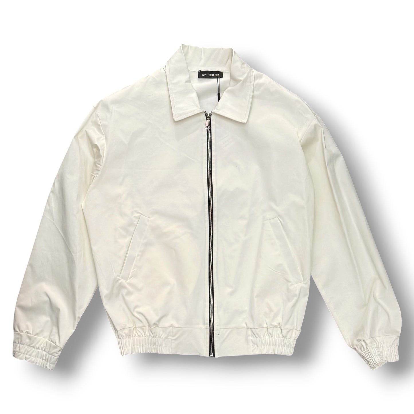 AFTER 91- Giacca/Camicia Uomo con zip, BoxyFit, Col.Bianco