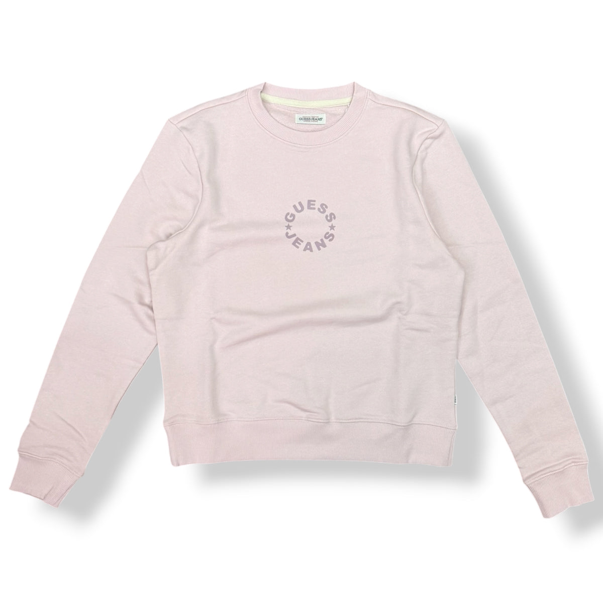 GUESS - Felpa Donna, girocollo , tex.Garzato, col.Rosa