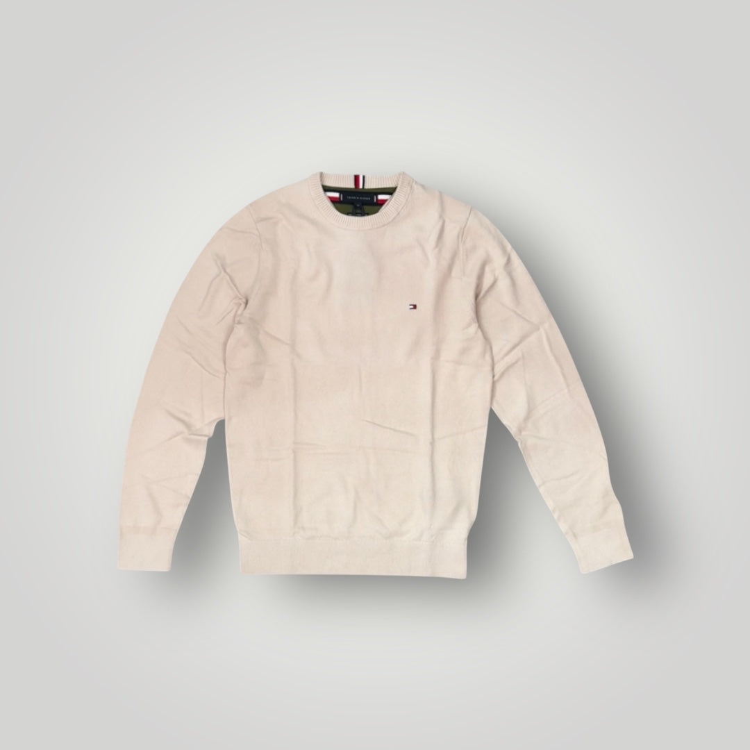 Maglioncino TOMMY HILFIGER Uomo misto cashmere (92%cot.-8%cas.), col.creme