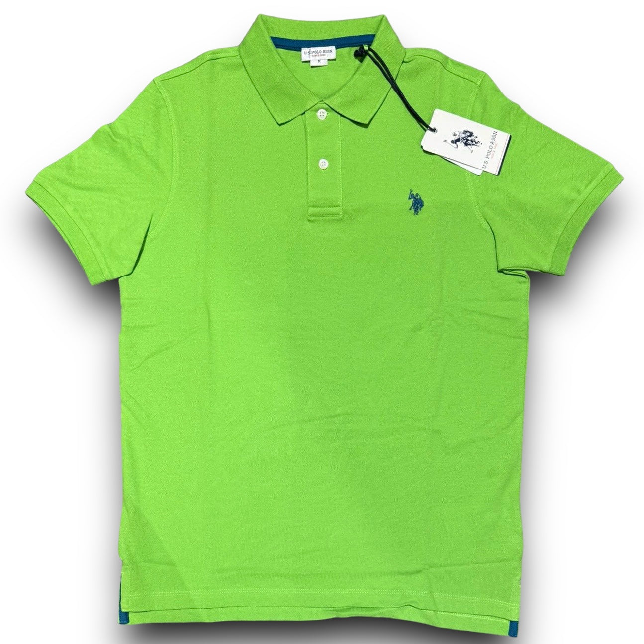 Polo U.S.POLO ASSN. since 1890 Uomo in piquet, RegulrFit, mod.Basic, col.Verde
