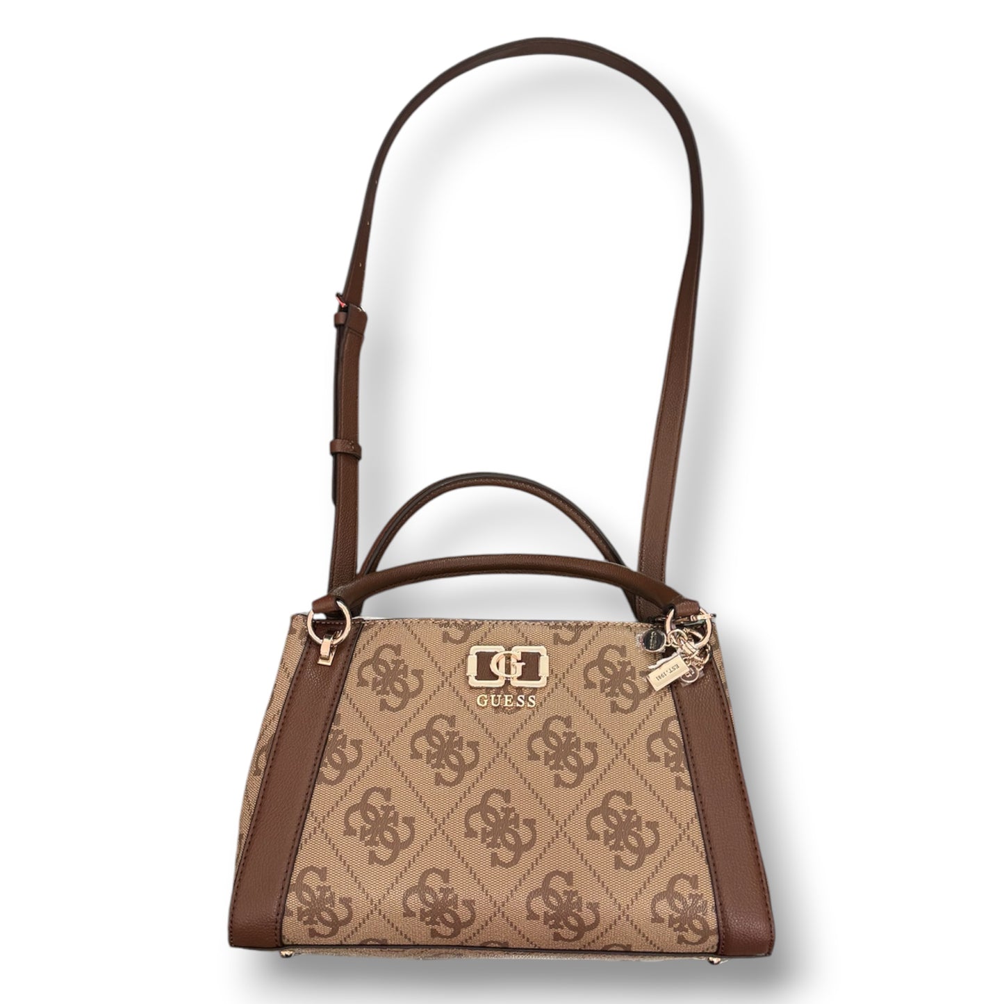 GUESS- Borsa Donna, Group:KARNILLA LOGO, Col.LATTE LOGO/BROWN
