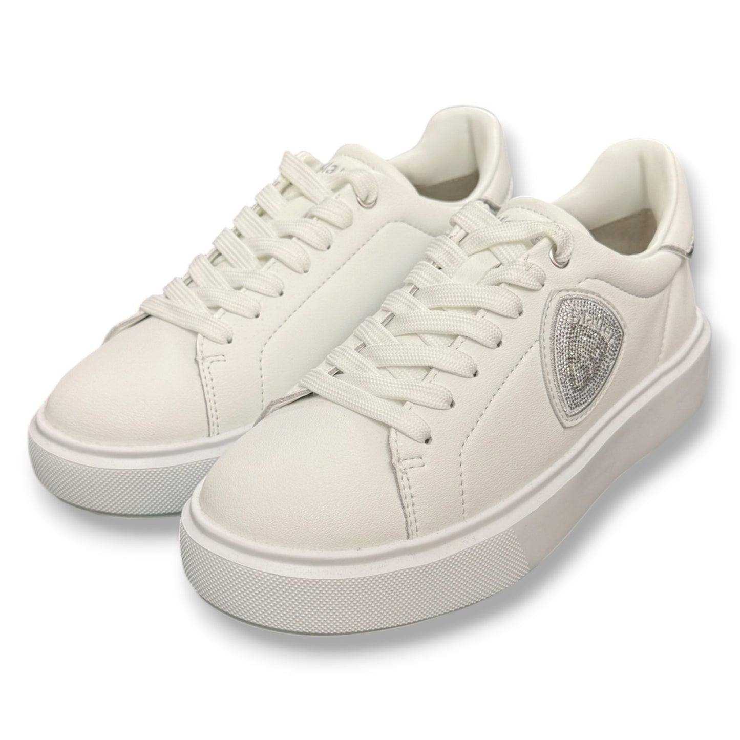 BLAUER - Scarpe Donna, con scudetto Swarovski, col.Bianco