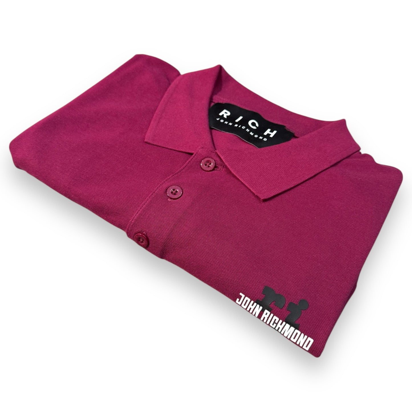 Polo RICHMOND Uomo,con logo lato cuore "JOHN RICHMOND", Col.Bordeaux