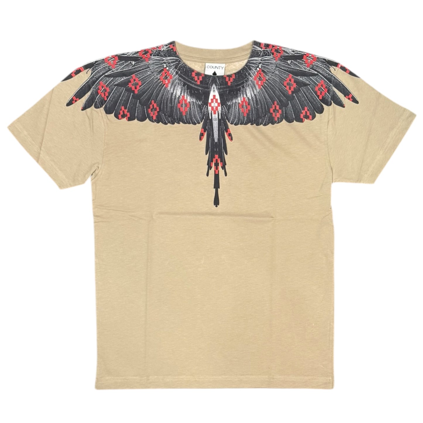 COUNTY OF MILAN- T-Shirt Uomo, (veste comoda), Col.Marrone