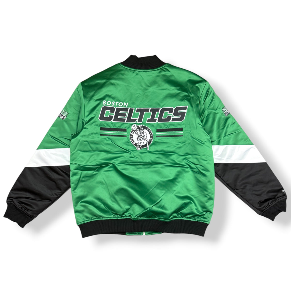 MITCHELL&NESS- Giubbotto Uomo, mod.Varsity Jacket, Boston Celtics, col.Verde/Nero/Bianco