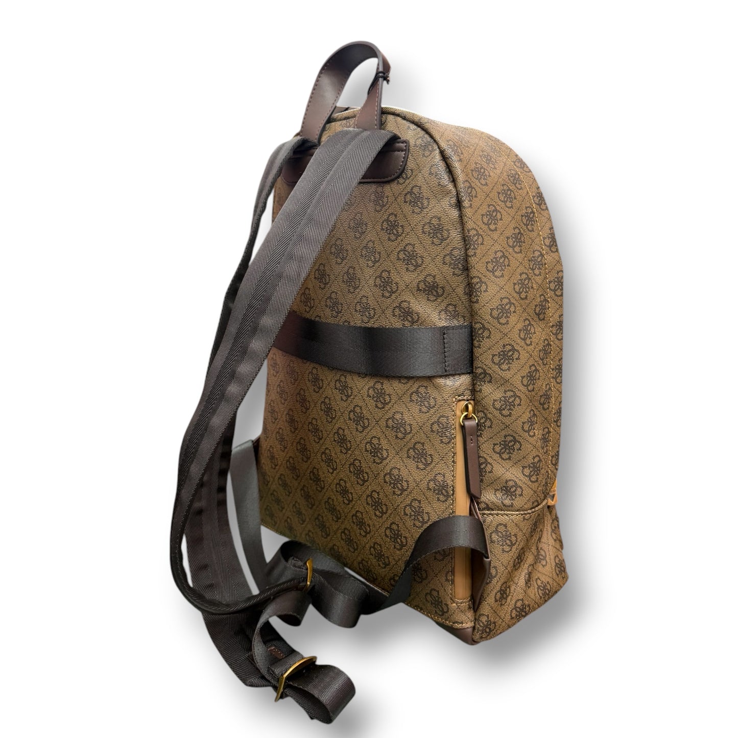 GUESS- Zaino Uomo, in pelle, logato, Col.Marrone
