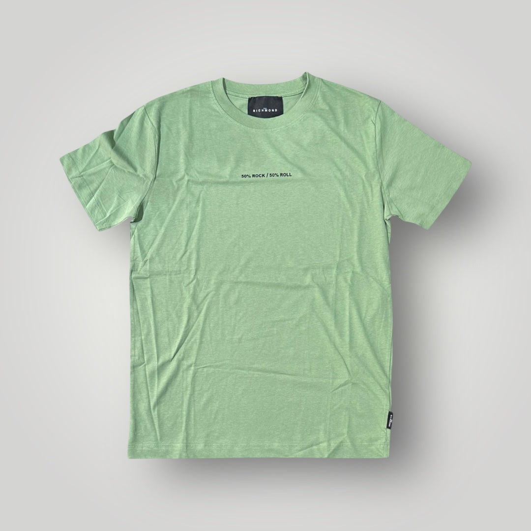 T-shirt RICHMOND Uomo, con stampa frontale, Col.Verde Menta (50% rock / 50%roll)