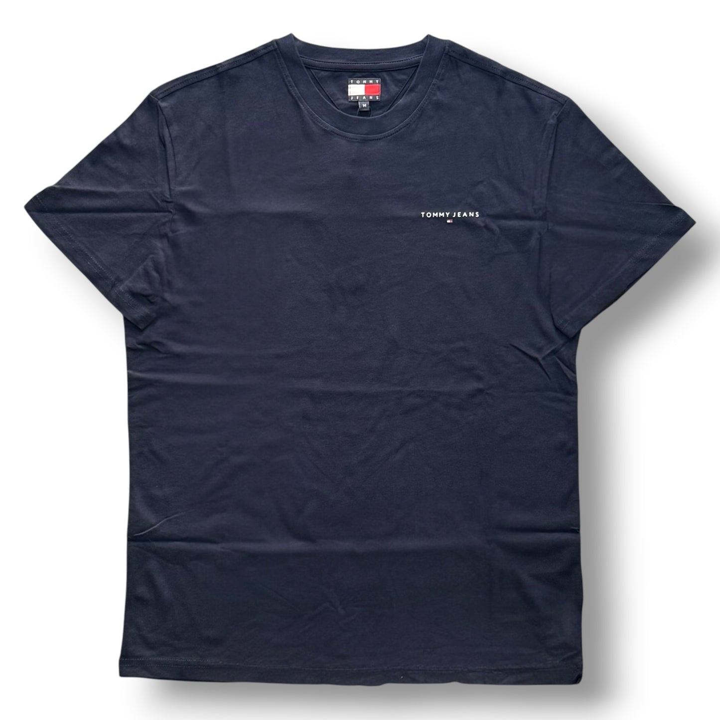 TOMMY JEANS - T-Shirt Uomo con logo lato cuore, Col.Blu