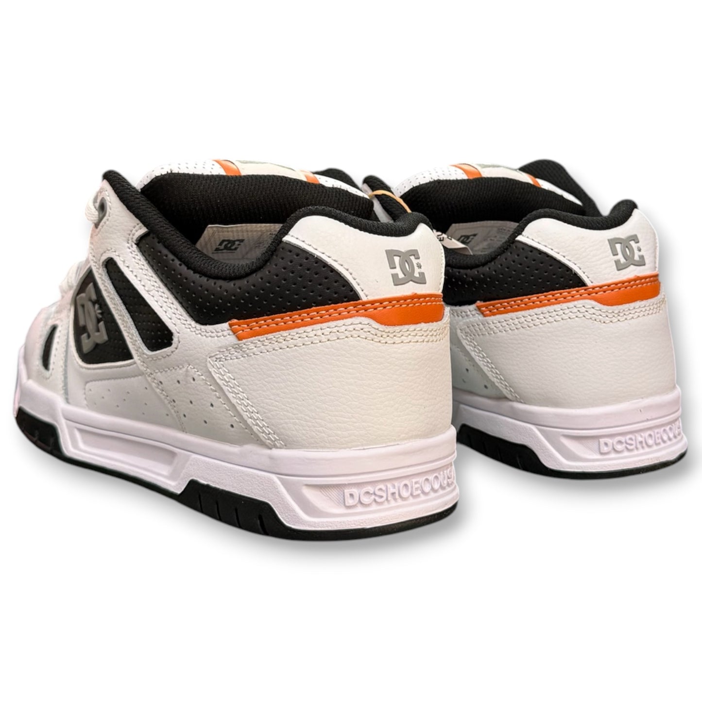 DC- Scarpe, col.Bianco/Nero/arancione
