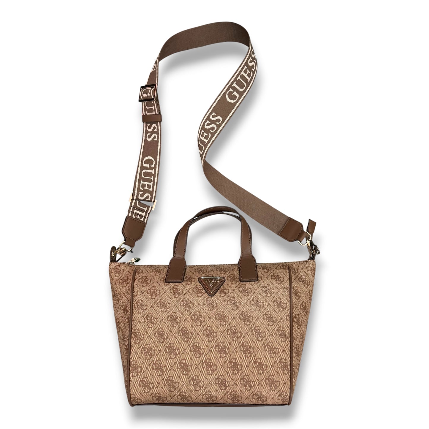 GUESS- Borsa Donna, Group: FOLLIE TRAVEL, Col.Latte Logo