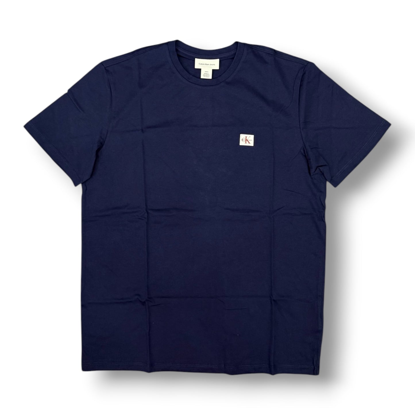 CALVIN KLEIN - T-Shirt Uomo con logo quadrato lato cuore, Col.Blu scuro