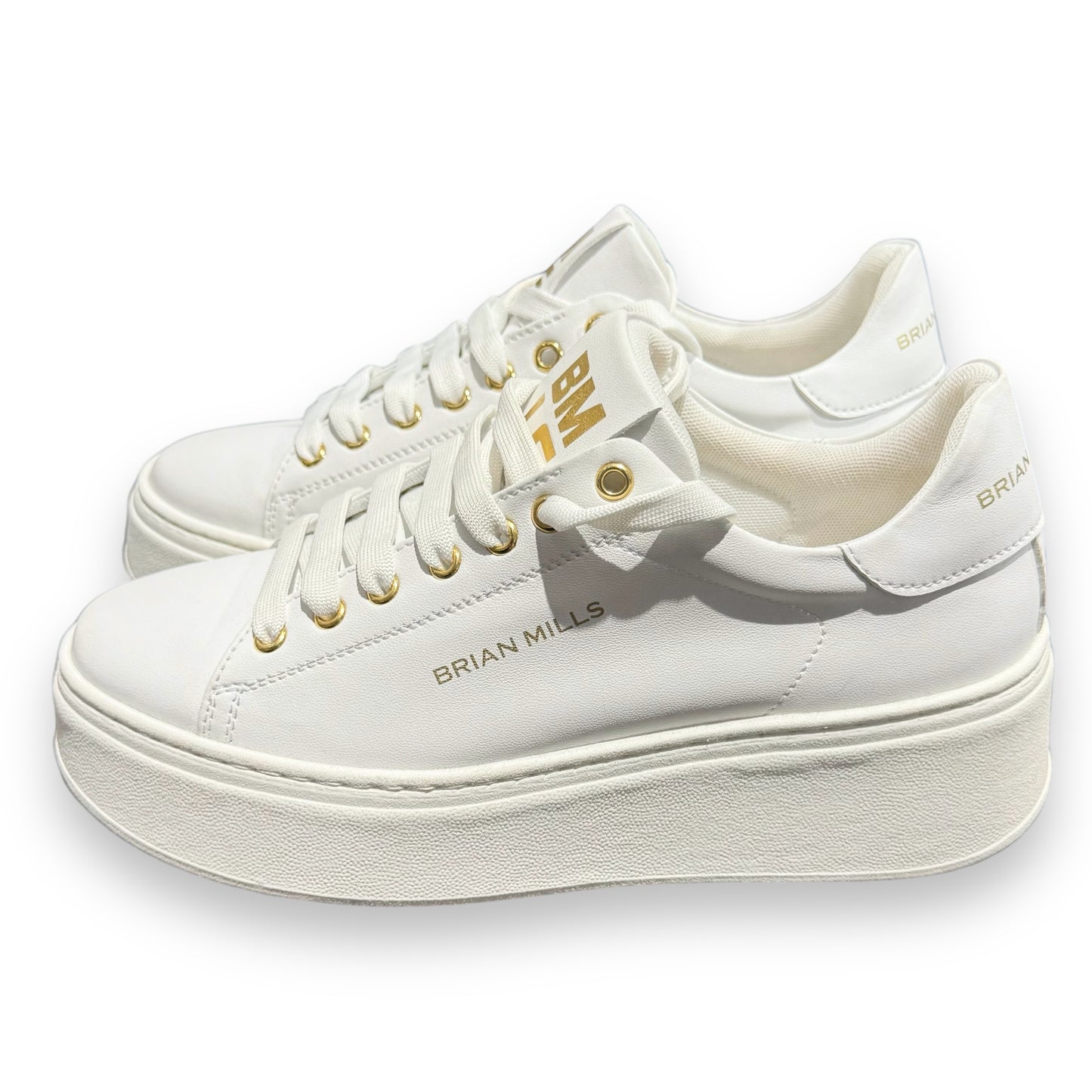 Scarpe BRIAN MILLS Donna Bianche con gomma rialzata