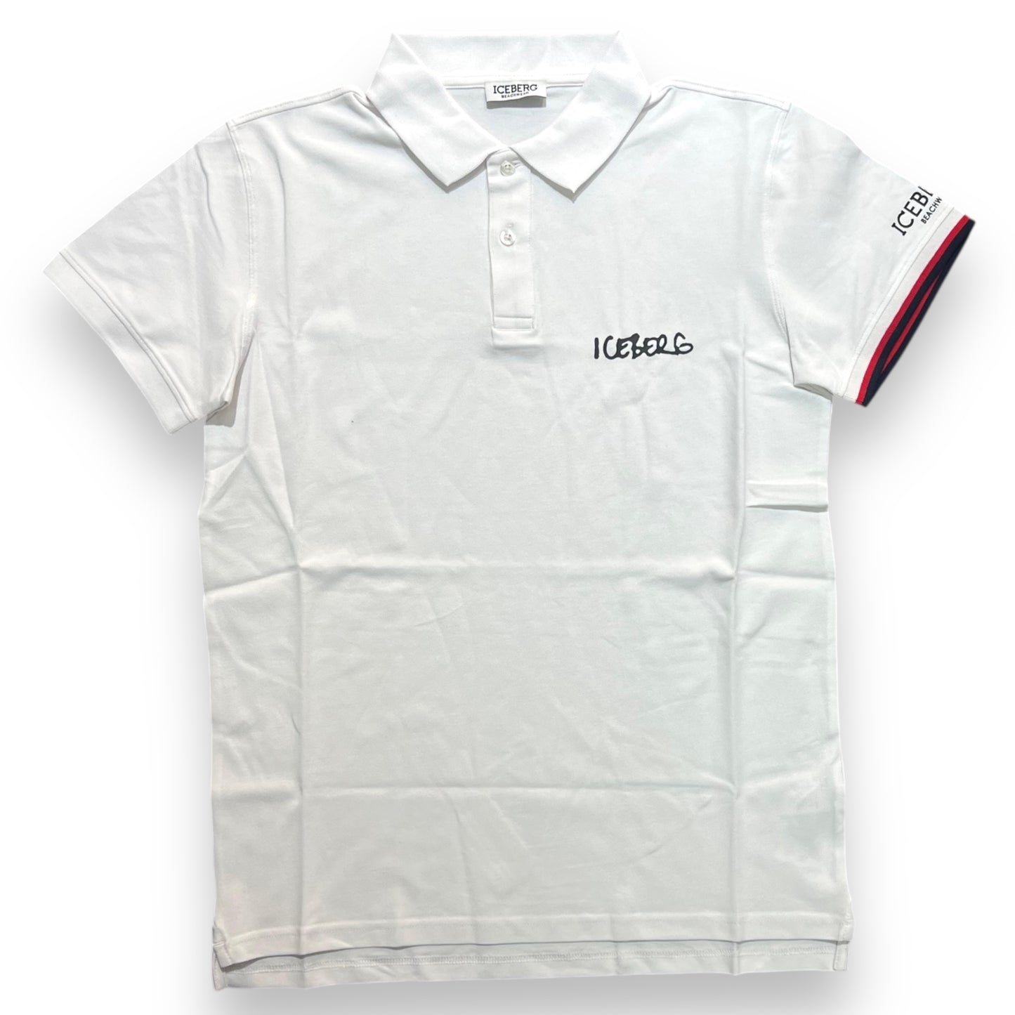 Polo ICEBERG, logo lato cuore N.Basic, RegularFit, Col.Bianco