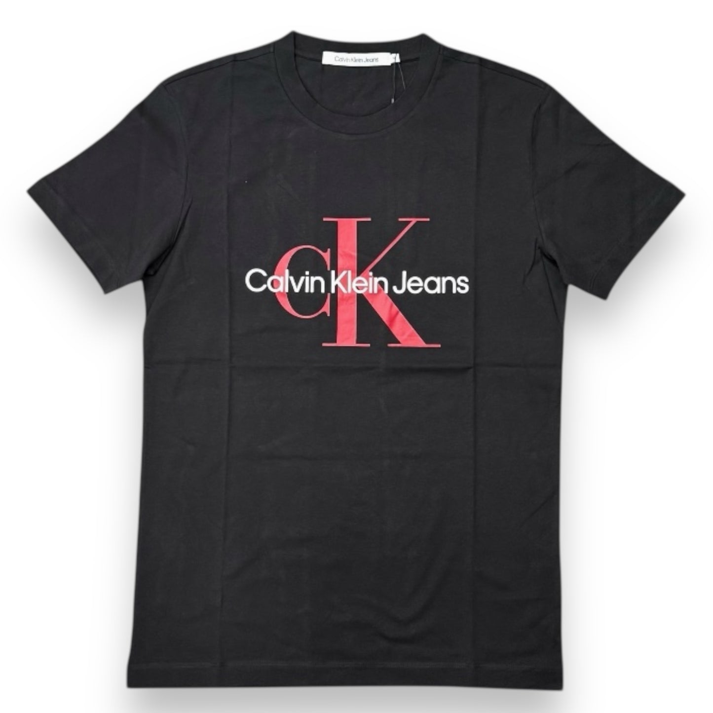 T-shirt CALVIN KLEIN, con stampa centrale, Col.Nero/Rosso