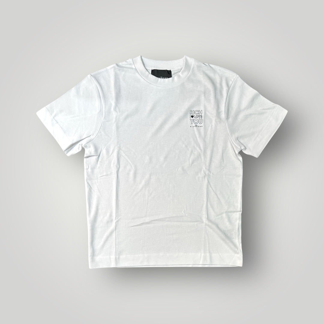 T-shirt RICHMOND Uomo, con logo lato cuore, Col.Bianco