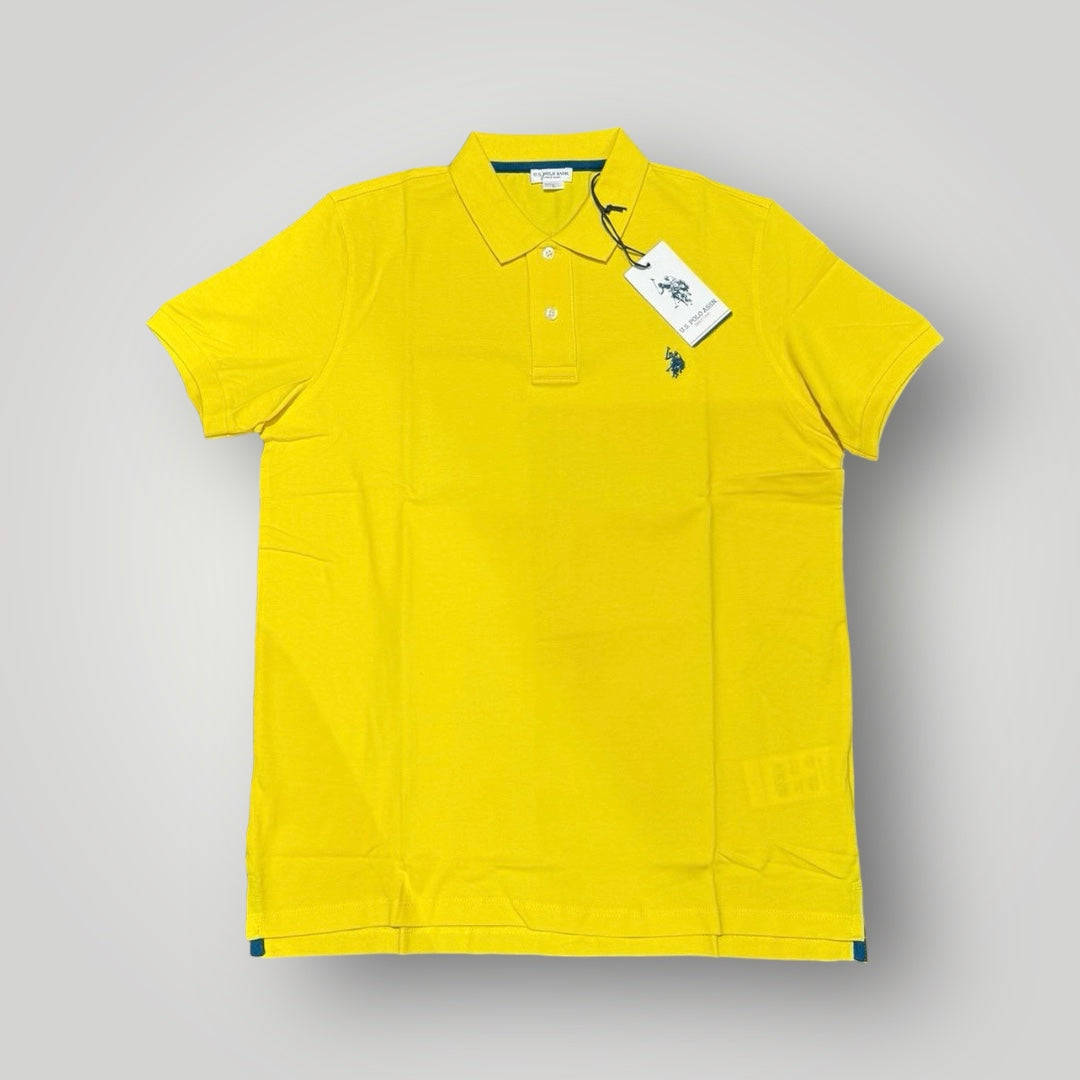 Polo U.S.POLO ASSN. since 1890 Uomo in piquet, RegulrFit, mod.Basic, col.Giallo