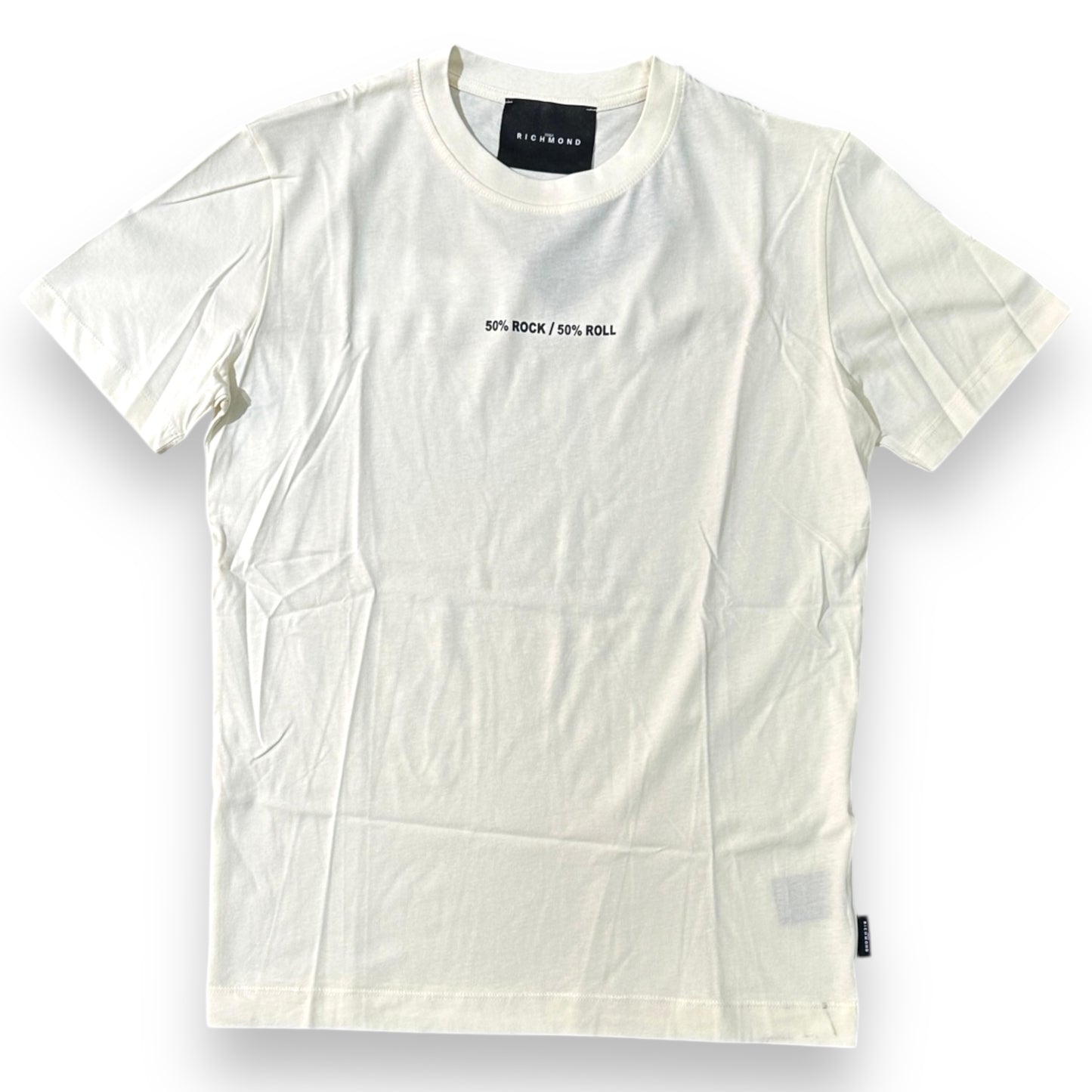 T-shirt RICHMOND Uomo, con stampa frontale, Col.Milk (50% rock / 50%roll)
