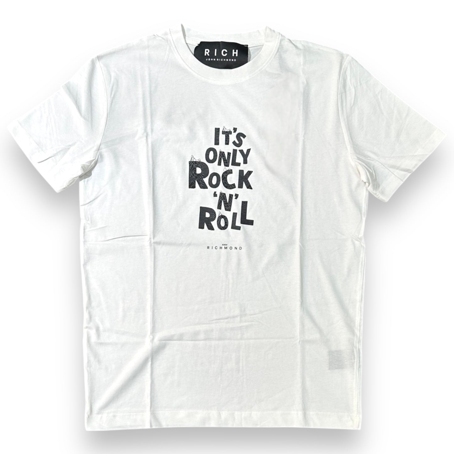T-shirt RICHMOND Uomo, con stampa frontale grande, Col. Bianco (it's only rock 'n'roll)