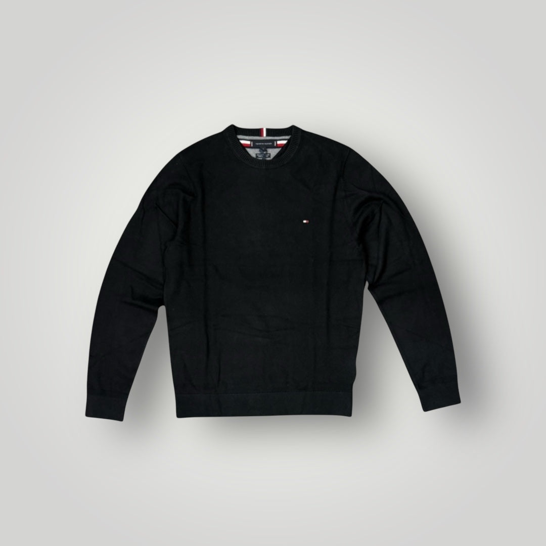 Maglioncino TOMMY HILFIGER Uomo misto cashmere (92%cot.-8%cas.), col.black