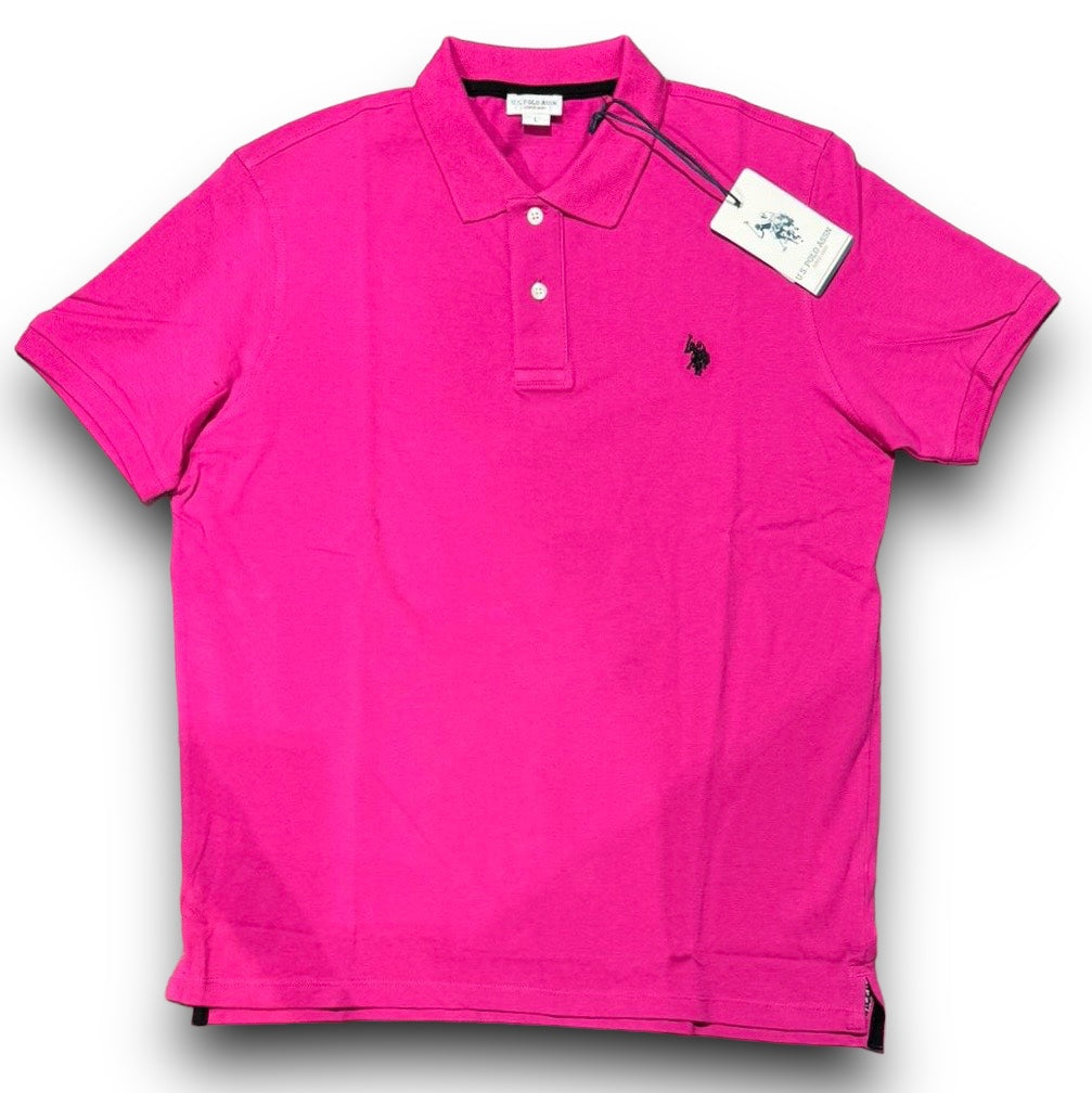 Polo U.S.POLO ASSN. since 1890 Uomo in piquet, RegulrFit, mod.Basic, col.Magenta