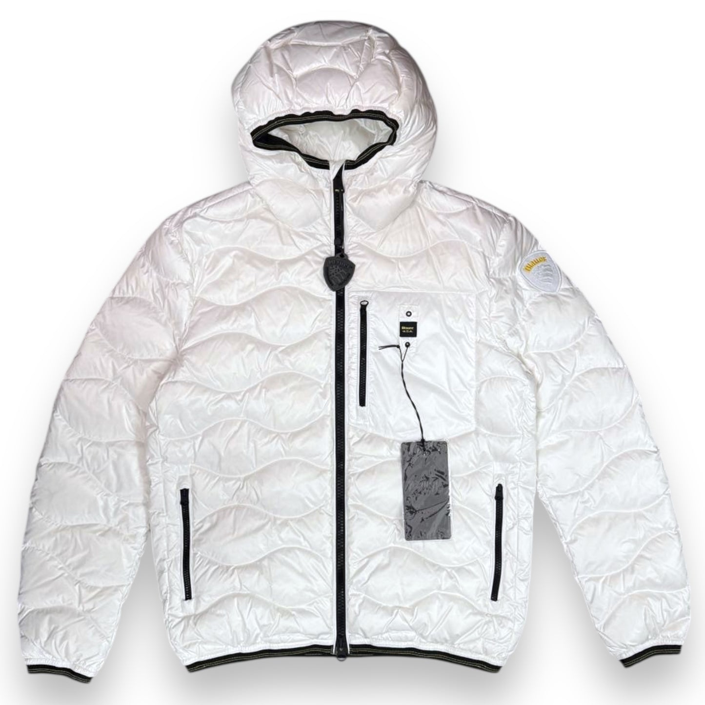 Giubbotto BLAUER con trama ad onde, Col.Bianco (imbott. Piuma - 2025)