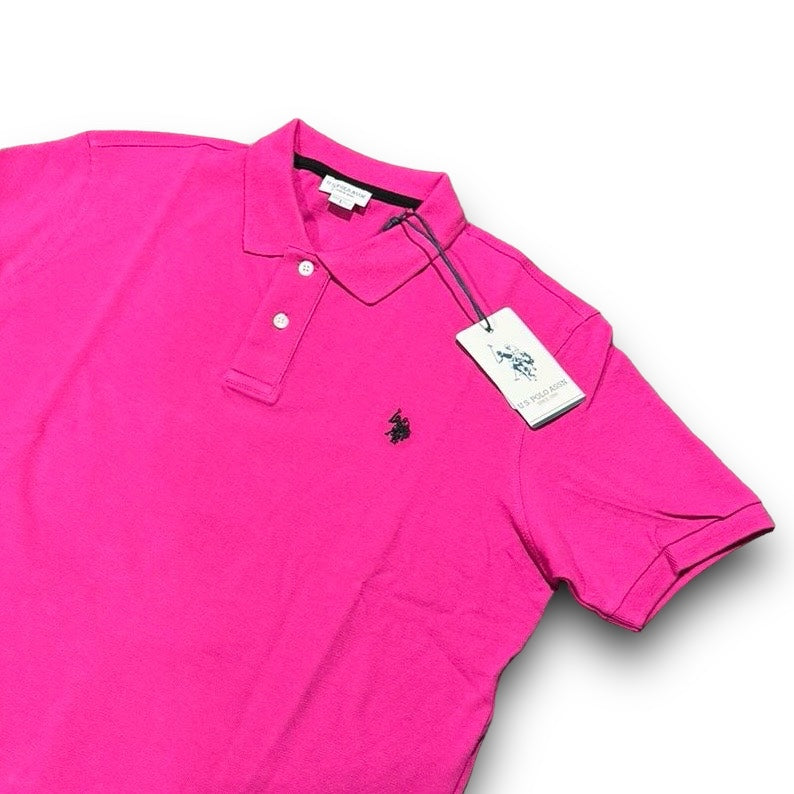 Polo U.S.POLO ASSN. since 1890 Uomo in piquet, RegulrFit, mod.Basic, col.Magenta