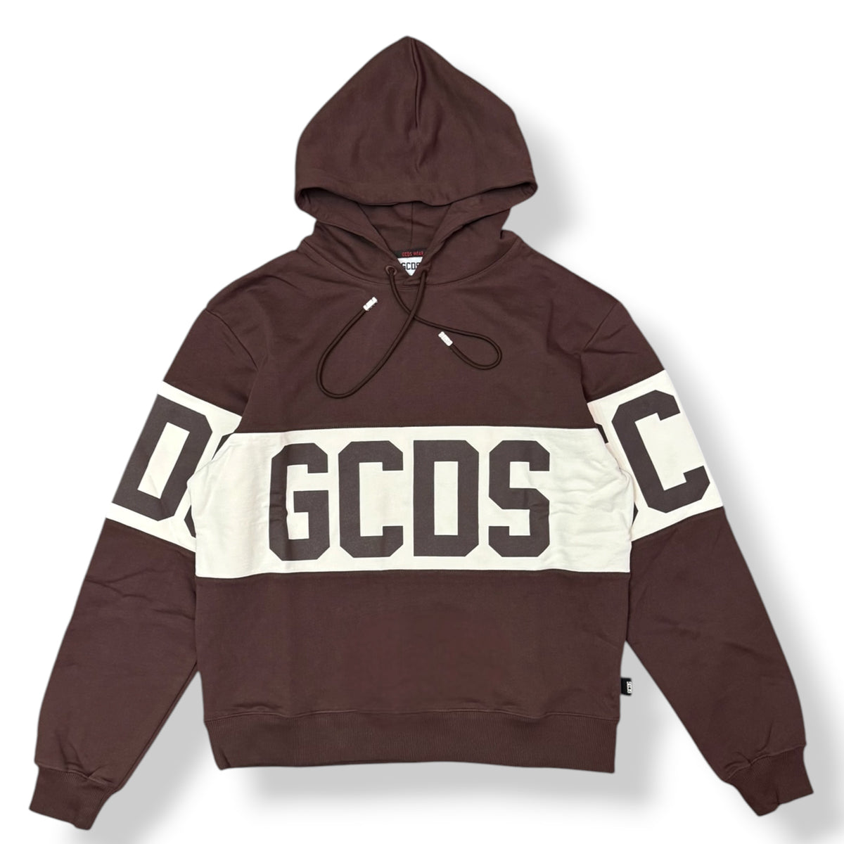 GCDS - Felpa Uomo con cappuccio, Col.Marrone